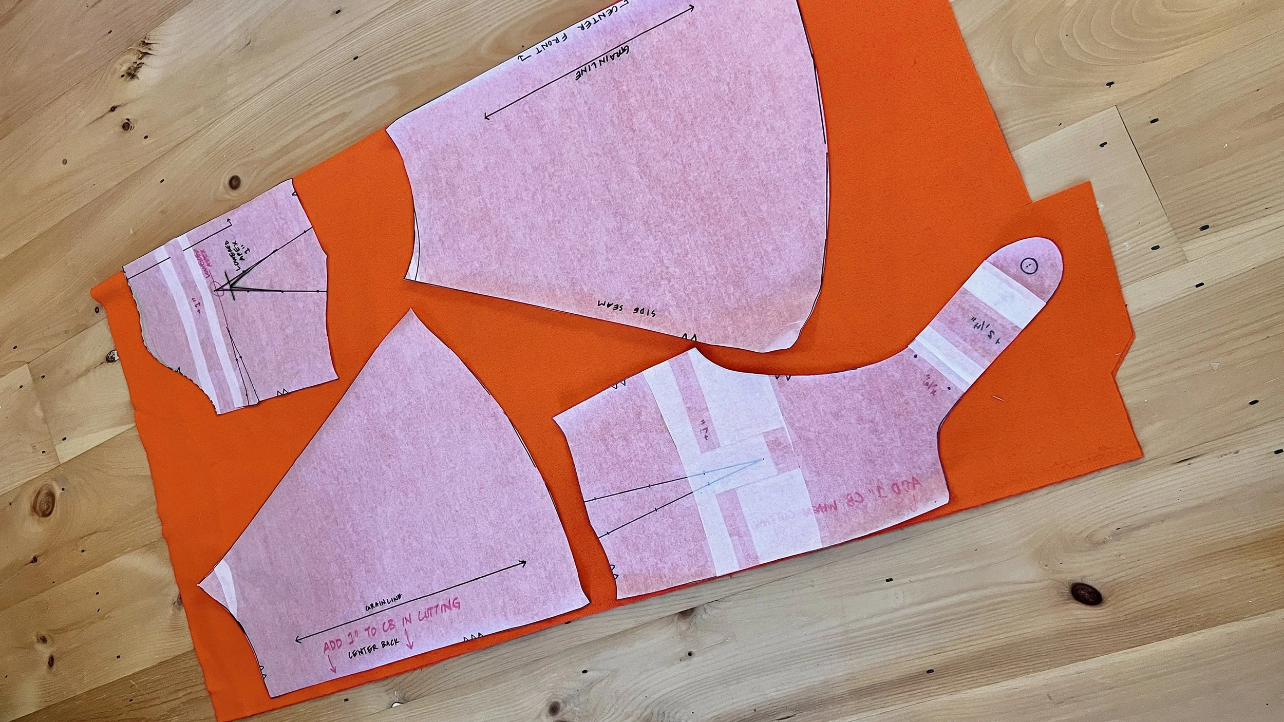 ORANGE WOOL PINAFORE - VINTAGE VERY EASY VOGUE 8849 — BURIED DIAMOND